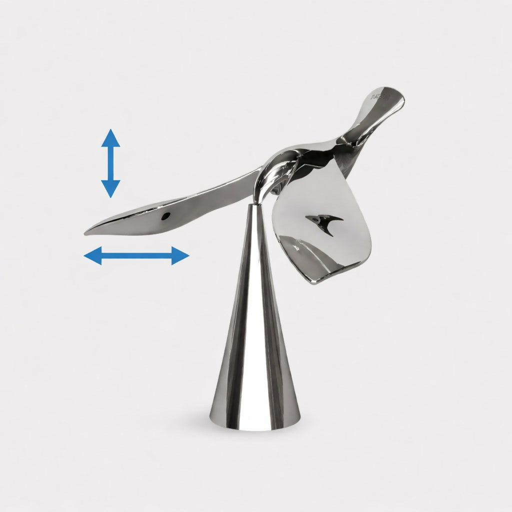 Modern Metal Bird Sculpture Showpiece for Home & Office Desk Decor