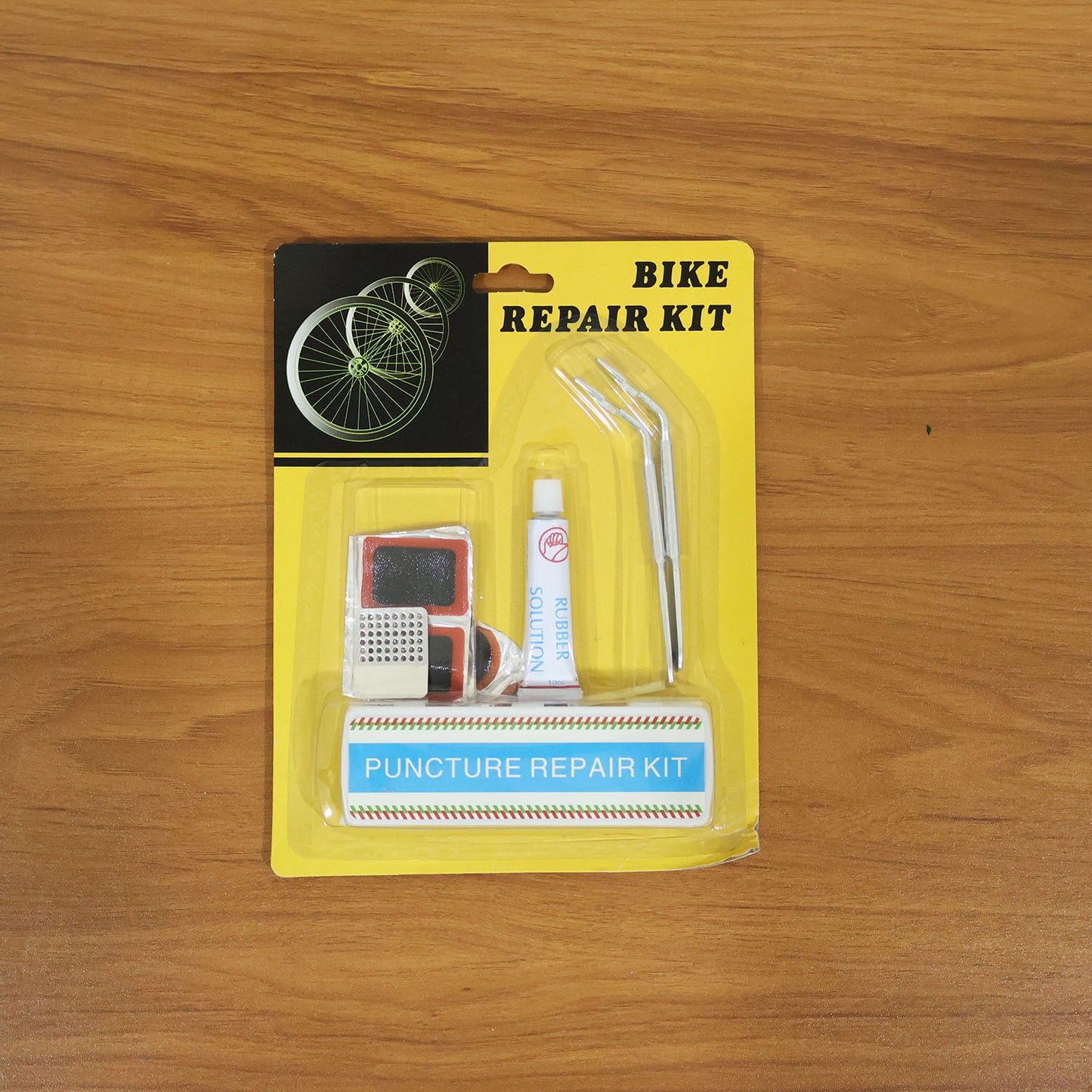 Bicycle Tire Repair Kit – Portable Puncture Repair Set with Adhesive (1 Set / Mix Design)