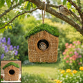 Coir Bird House – Eco-Friendly Garden Decor with Grass Roof