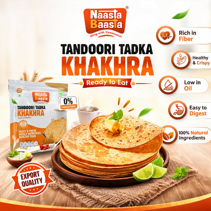 Naasta Baasta Tandoori Tadka Khakhra - Crispy Ready to Eat Snack (200 Gm)