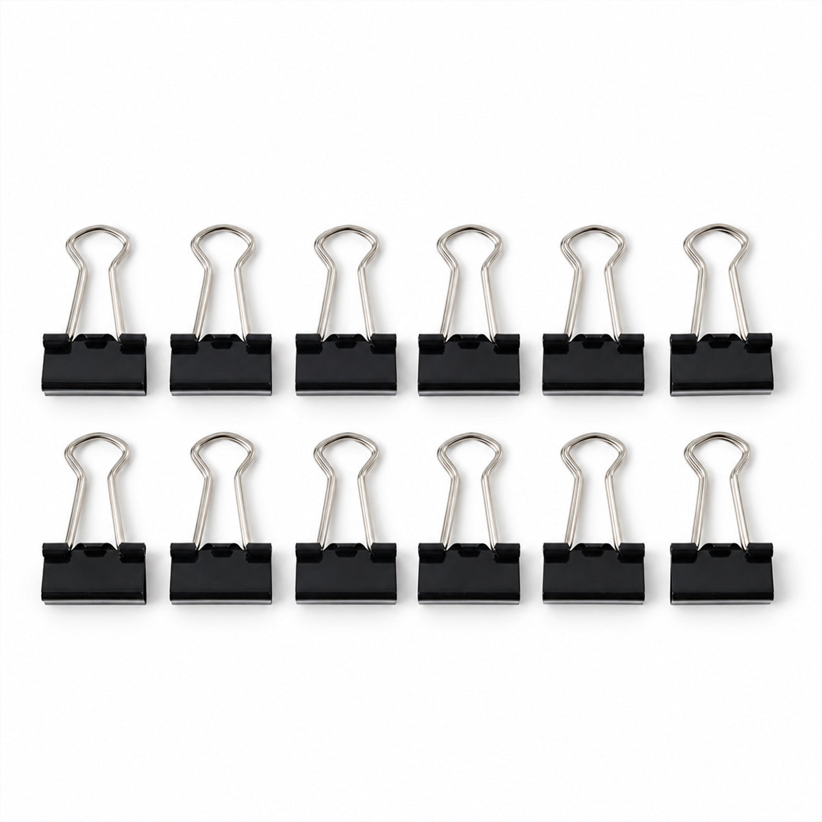 Metal Paper Holding Binder Clips for Office School and Home Organization (12 Pc, 19 MM)