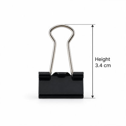 Metal Paper Holding Binder Clips for Office School and Home Organization (12 Pc, 19 MM)