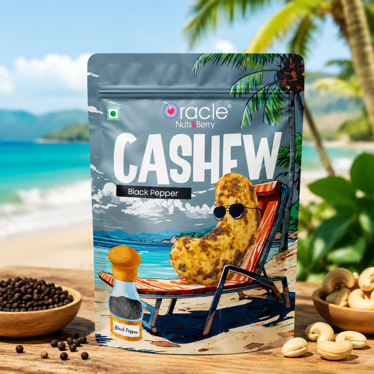 Black Pepper Cashews – Spicy Roasted Kaju Snack 200g | Oracle