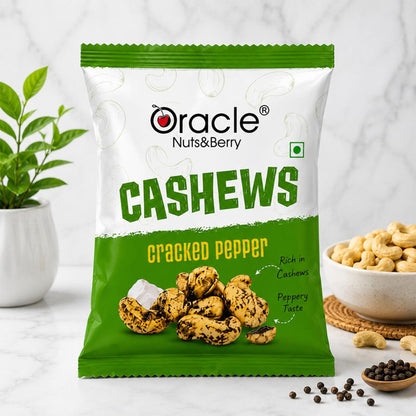 Multiple Oracle Black Pepper Cashew Mini packs, ideal for gifting.