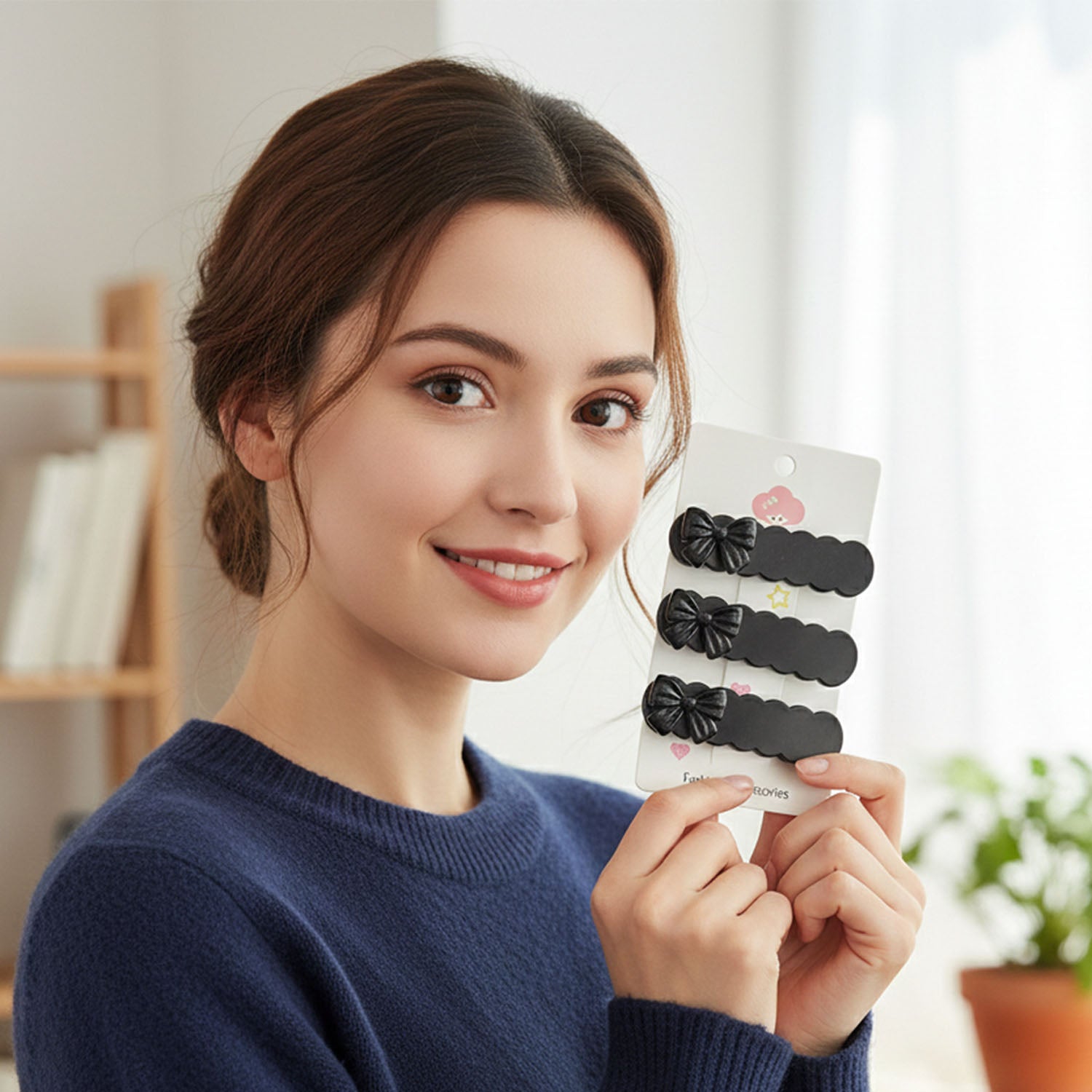 Stylish bow design hair clips