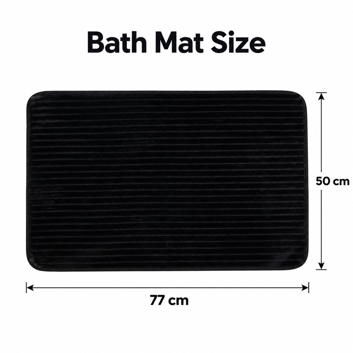 Bathroom Mat Set with Toilet Contour Rug and Lid Cover, Anti Slip (3 Pc Set)