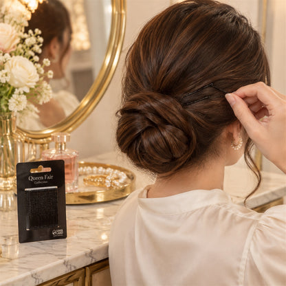 Metal Bobby Hair Pins with Wavy Grip and Rounded Tips for Everyday Styling (25 Pc)