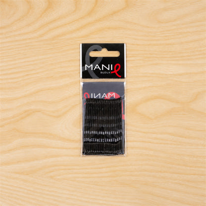 Metal Bobby Hair Pins with Wavy Grip and Rounded Tips for Everyday Styling (20 Pc)
