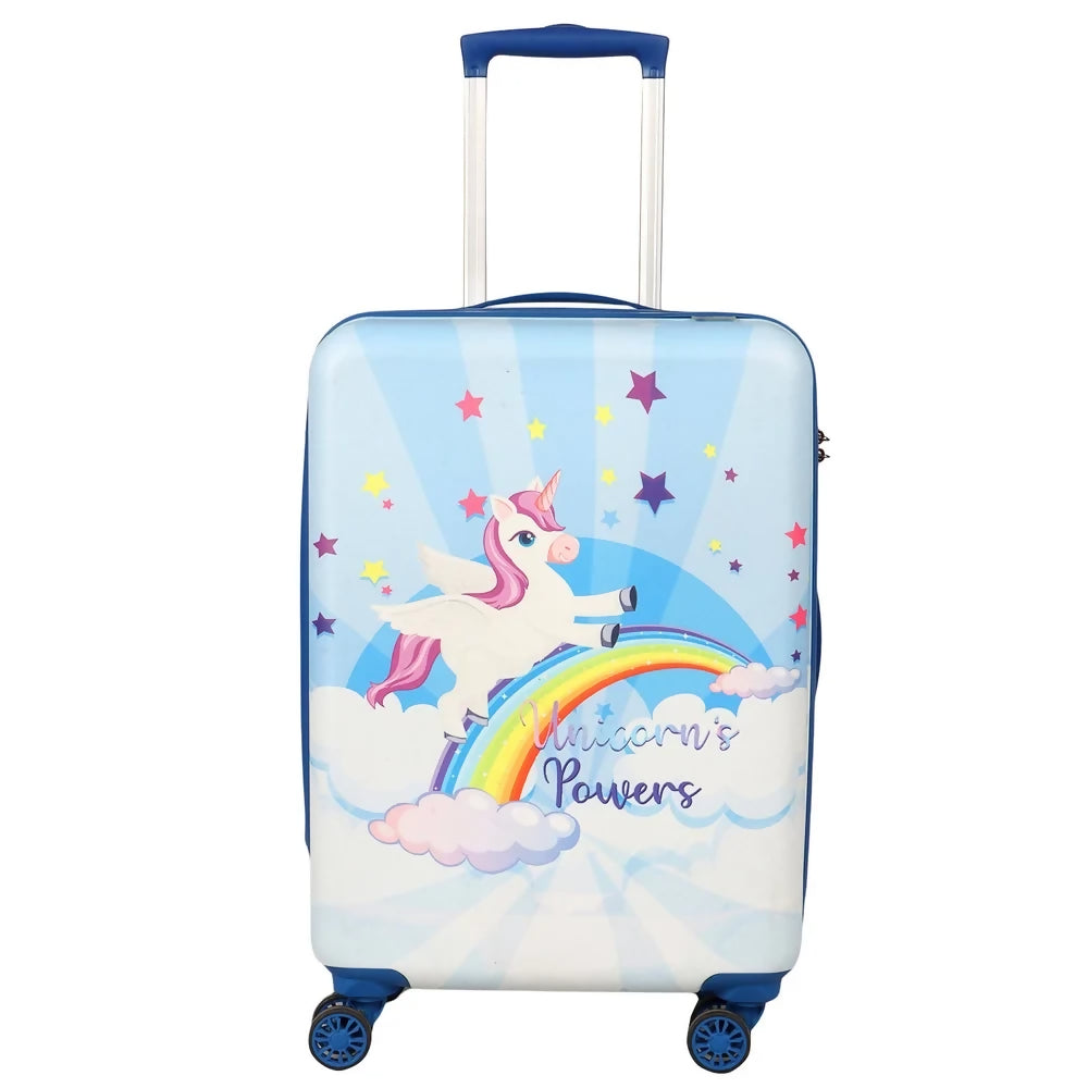 Cartoon Character UC Rainbow Kids Travelling/Trolley Luggage Bag 4 Wheels ( 22 Inch)