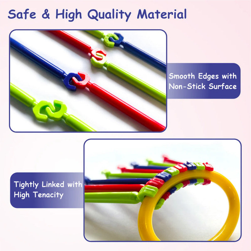 Aditi Creative Stick Building Set for Kids with Colorful Shapes & Connectors Structure Play Kit