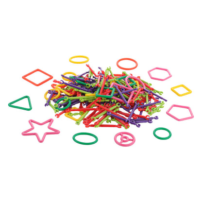 Aditi Creative Stick Building Set for Kids with Colorful Shapes & Connectors Structure Play Kit