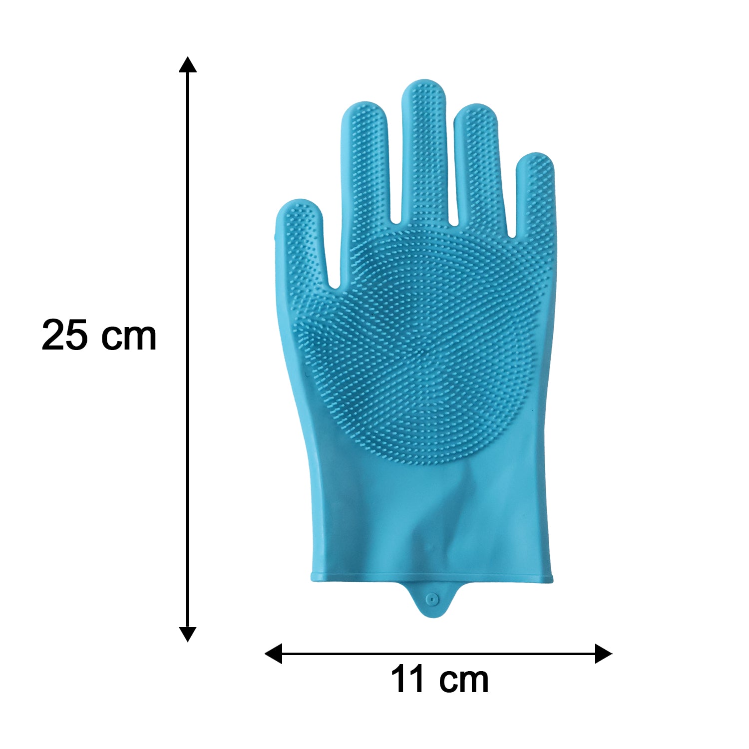 Reusable Silicone Cleaning Gloves with Scrubber Bristles for Kitchen (1 Pair)