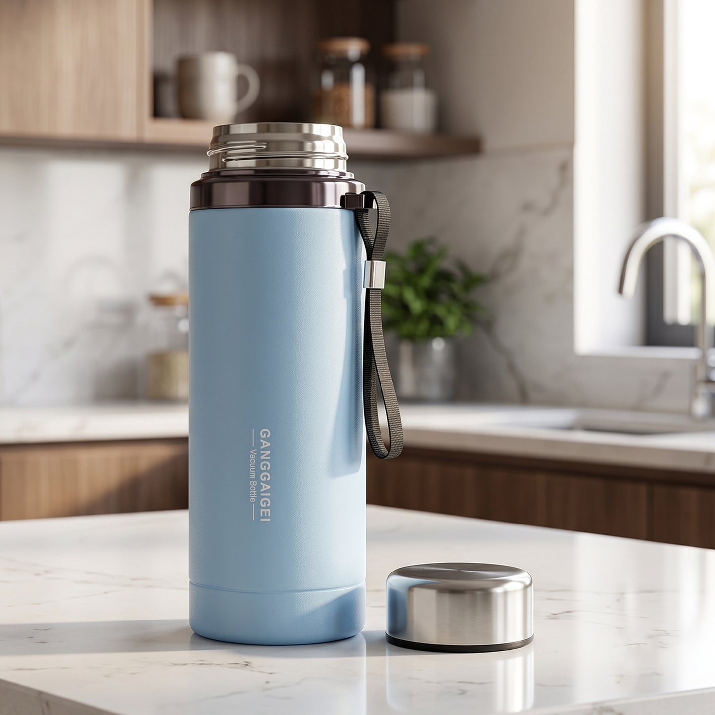 Vacuum Insulated Water Bottle 800 ML Stainless Steel Hot Cold Flask (1 Pc)