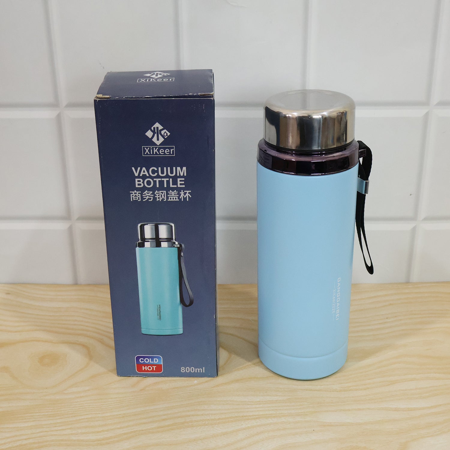 Vacuum Insulated Water Bottle 800 ML Stainless Steel Hot Cold Flask (1 Pc)