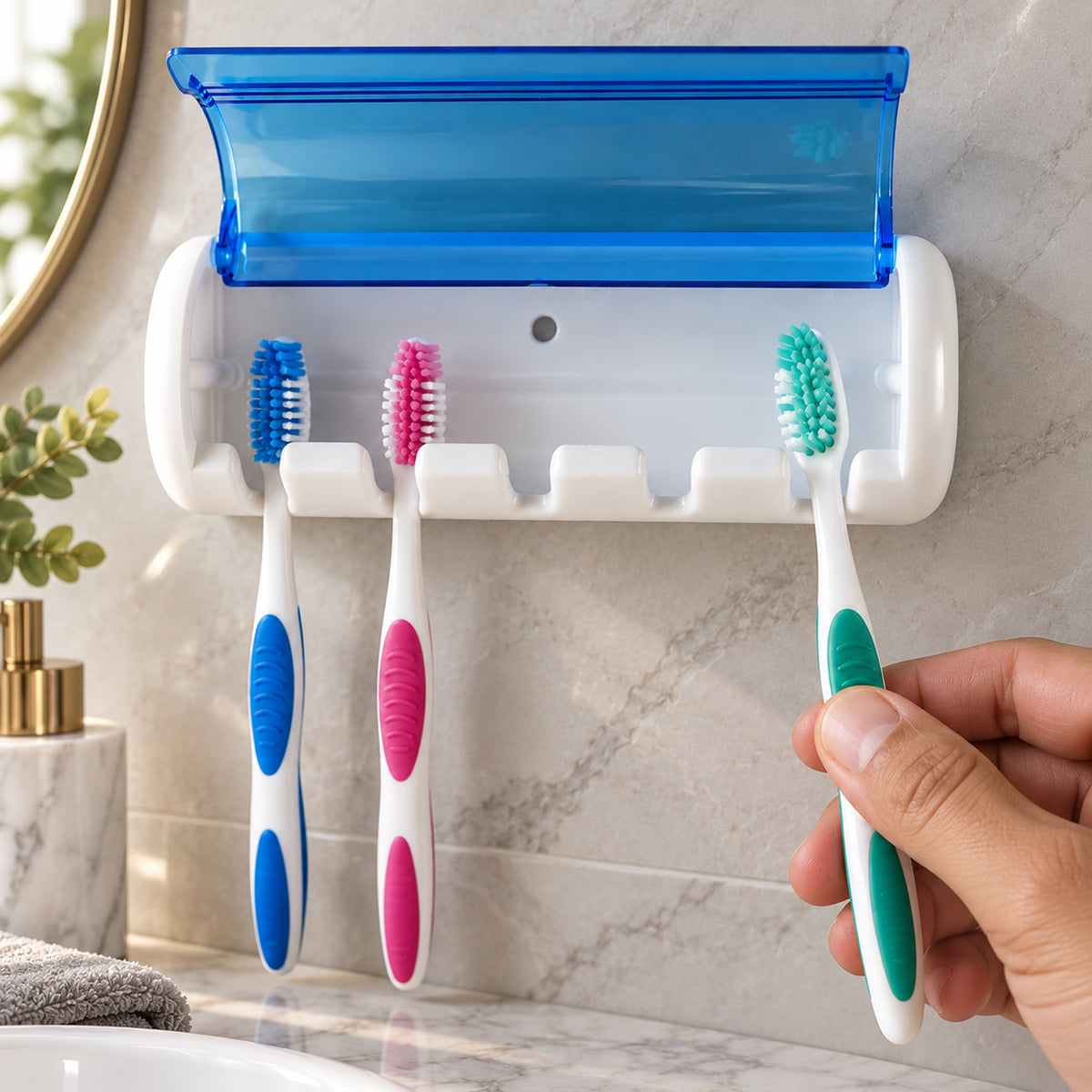 Wall Mounted Toothbrush Holder – Hygienic & Space-Saving Design