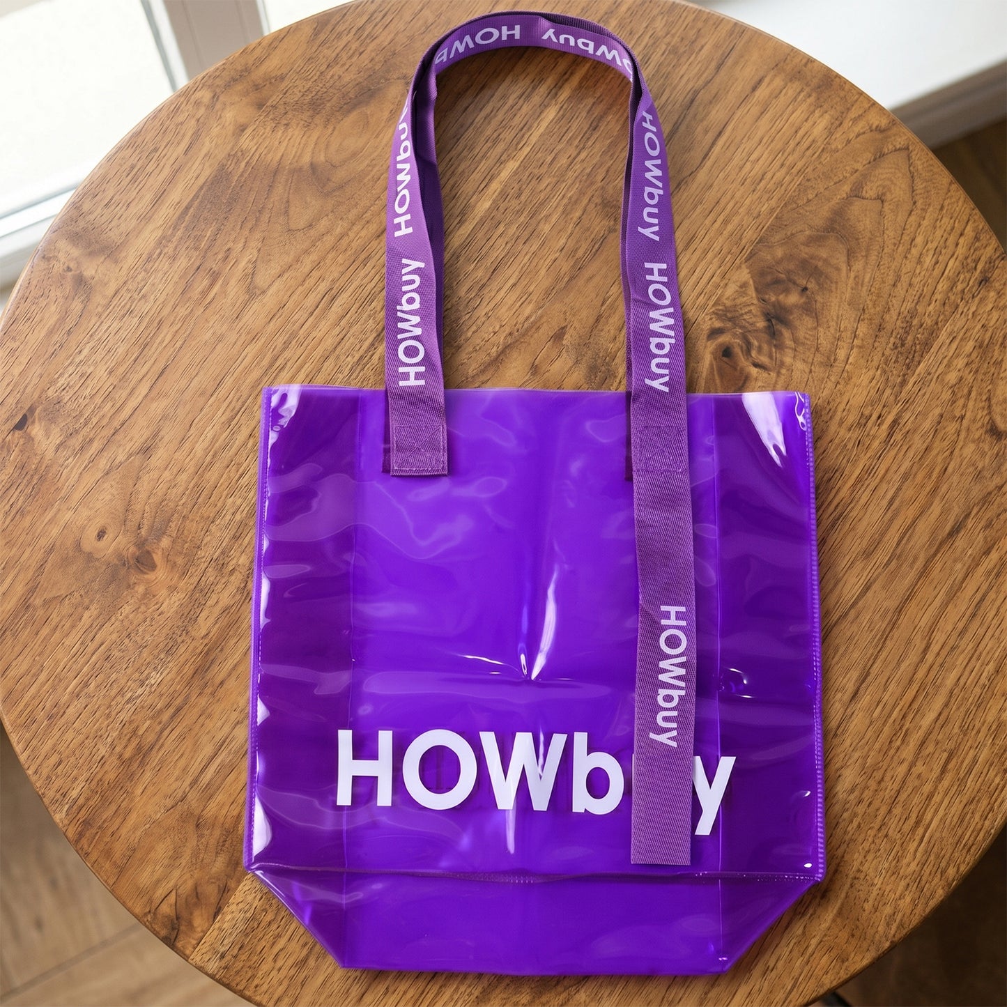 Stylish Transparent Carry Bag with Handle Strap – 30x27 CM