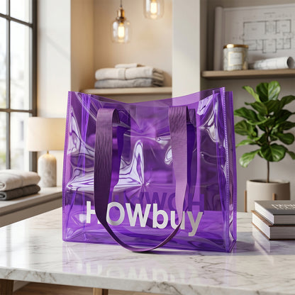 Additional view of transparent shopping tote bag