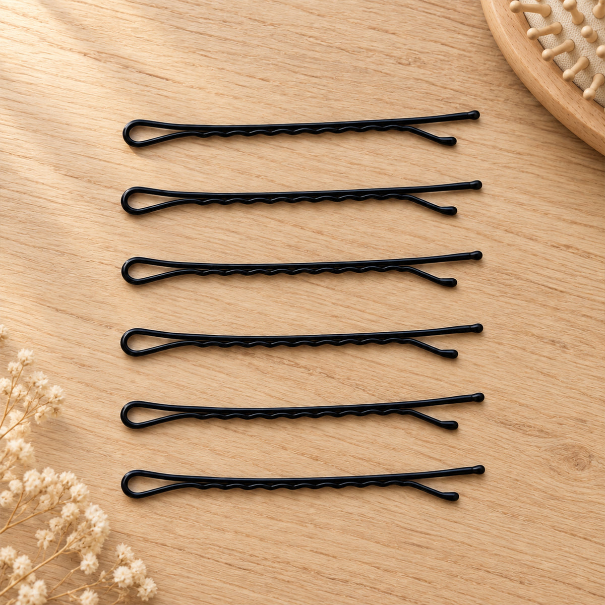 Metal Bobby Hair Pins with Wavy Grip for Buns and Everyday Hairdos (36 Pc Set)