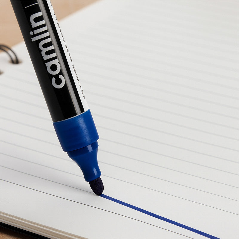 Camlin Bold-E Whiteboard Marker – Blue Color Bold Writing Refillable Markers (Pack of 10)