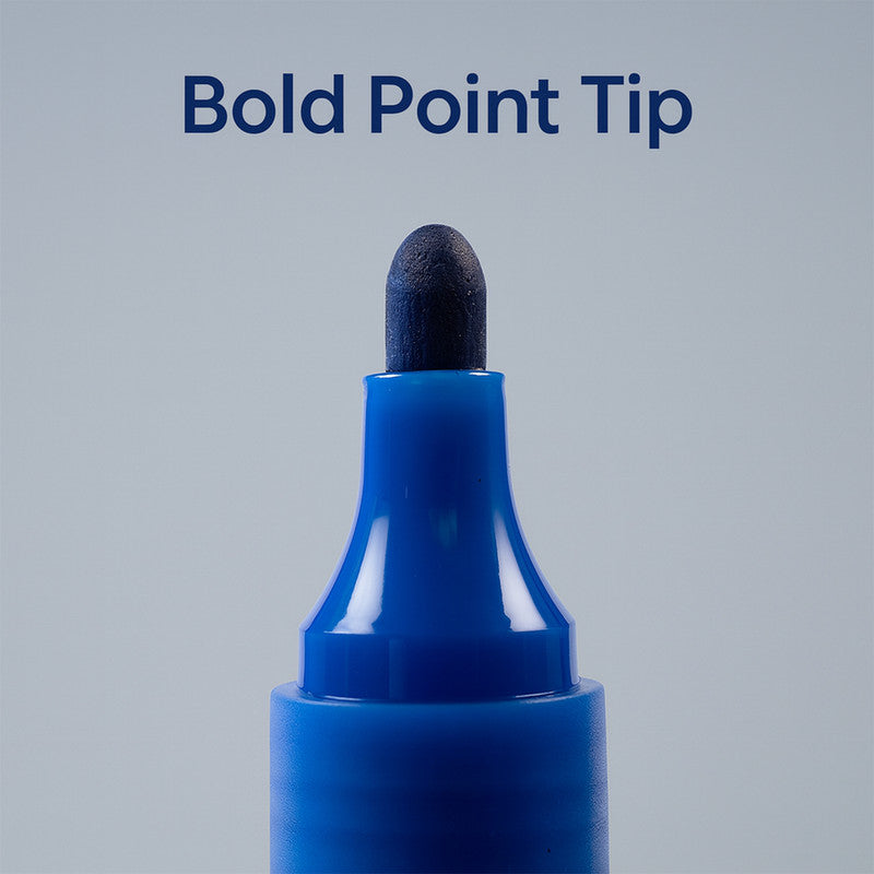 Camlin Bold-E Whiteboard Marker – Blue Color Bold Writing Refillable Markers (Pack of 10)