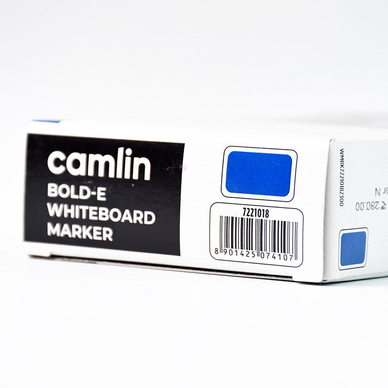 Camlin Bold-E Whiteboard Marker – Blue Color Bold Writing Refillable Markers (Pack of 10)