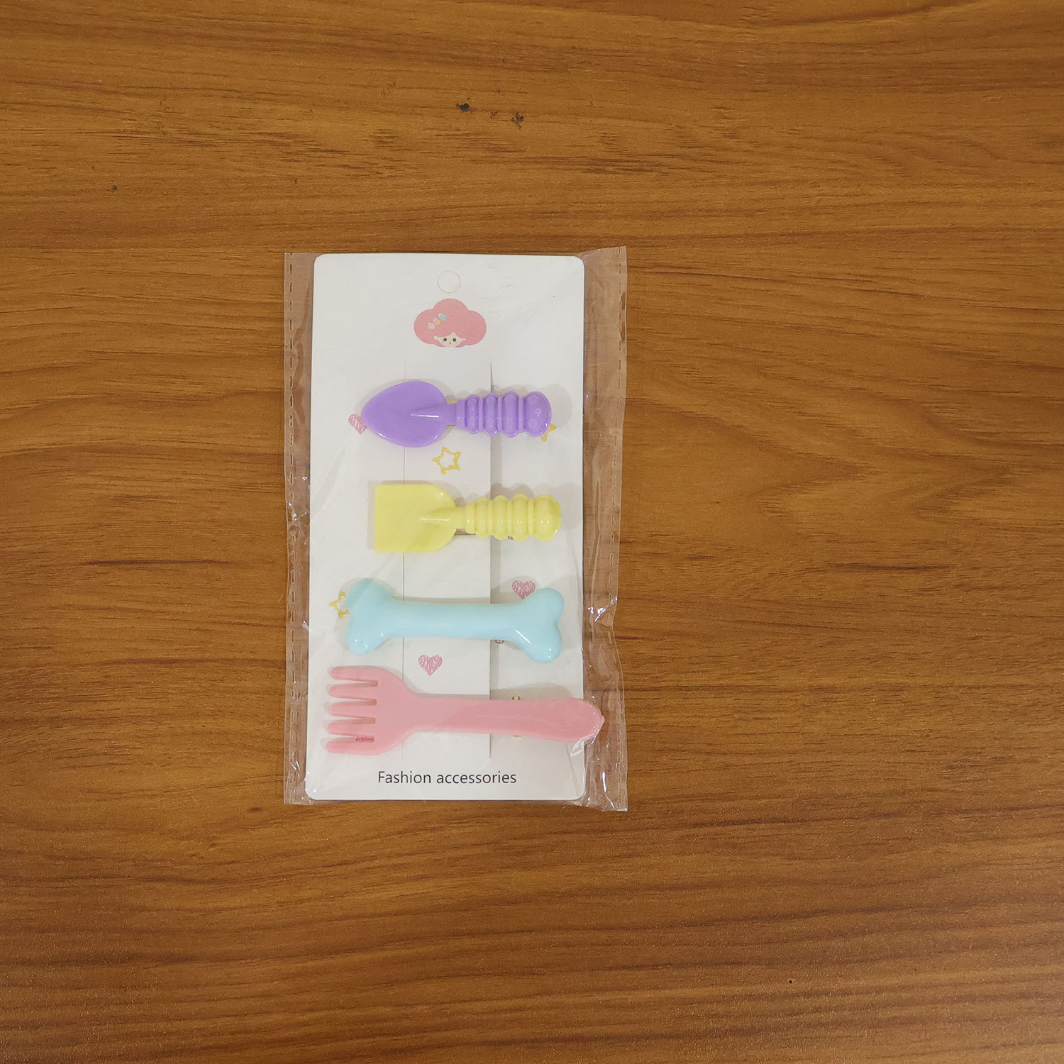 Cute Cartoon Food Shape Hair Clips Set (4 Pc)