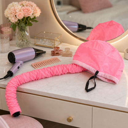 Using the bonnet hair dryer attachment for styling