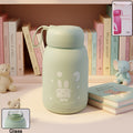 Rabbit Printed Insulated Glass Water Bottle – Leak Proof 330ml