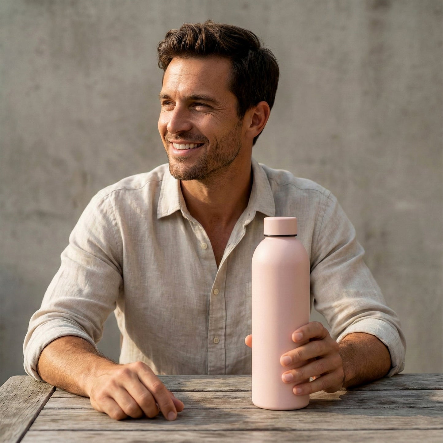 Customize Stainless Steel Double Wall Vacuum-Insulated Drink Water (Pink / 500 ML Approx)