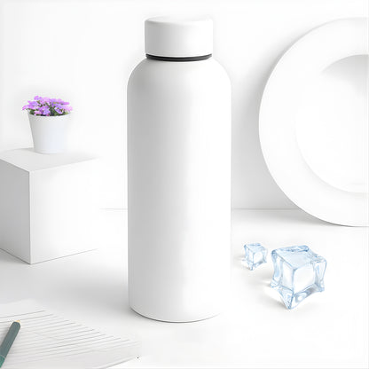 Stainless Steel Double Wall Vacuum-Insulated Drink Water (White / 500 ML Approx)