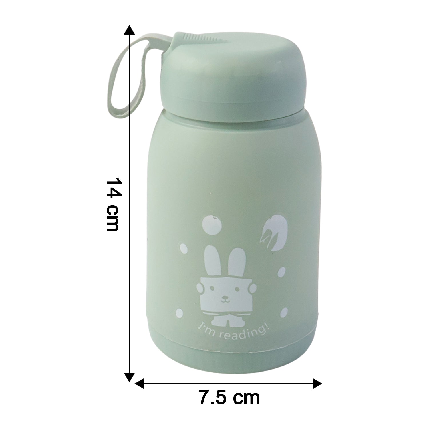 Cute Rabbit Printed Portable Insulated Water Bottle (330ML / 1 Pc)
