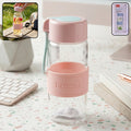 Portable Glass Water Bottle 230ml with Silicone Sleeve and Carry St...