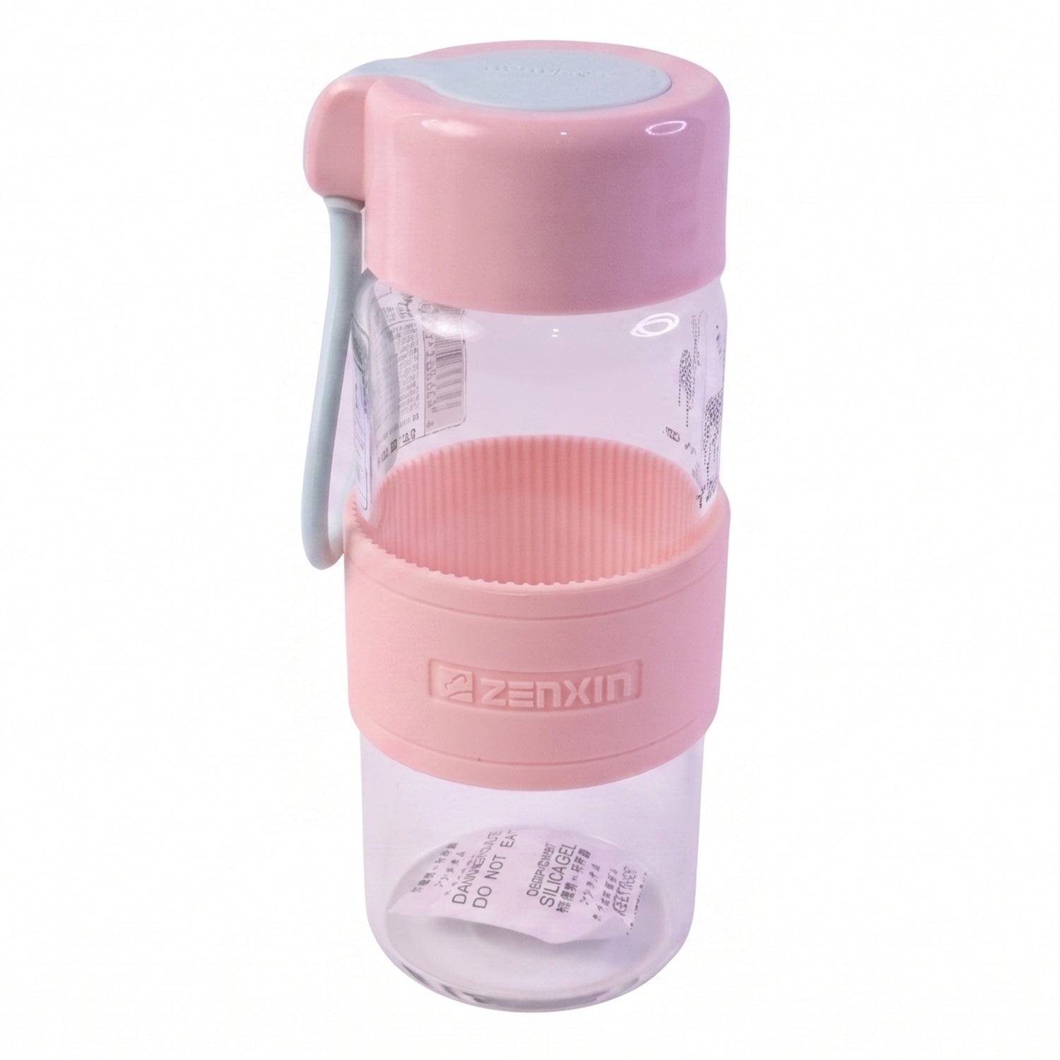 Portable Glass Water Bottle 230ml with Silicone Sleeve and Carry Strap (1 Pc) view 5