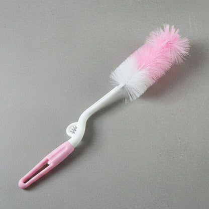 Cleaning brush bristles close-up
