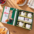 Bottle and Mug Gift Set, 1 Flask Bottle with 4 Tea Coffee Mugs (5 Pc Set)