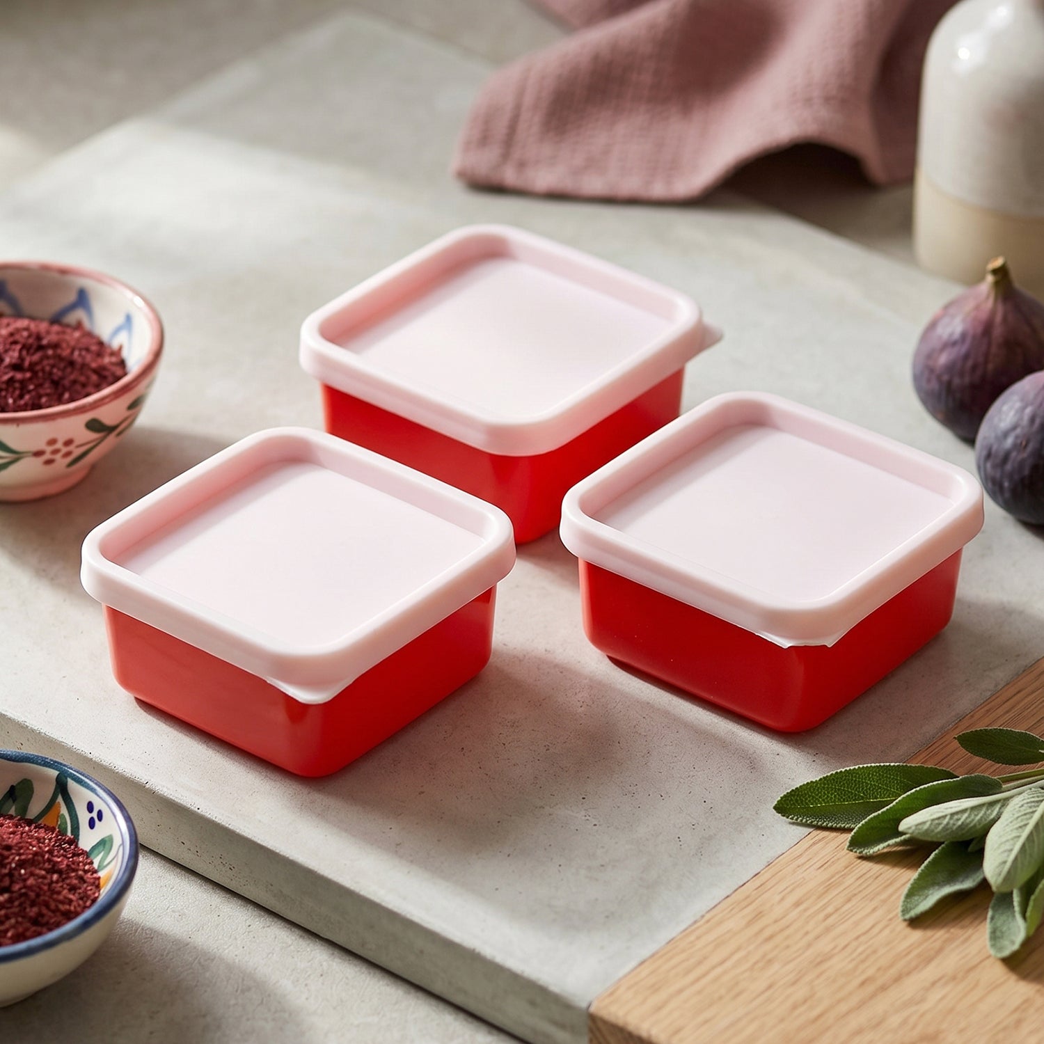 Plastic kitchen container set