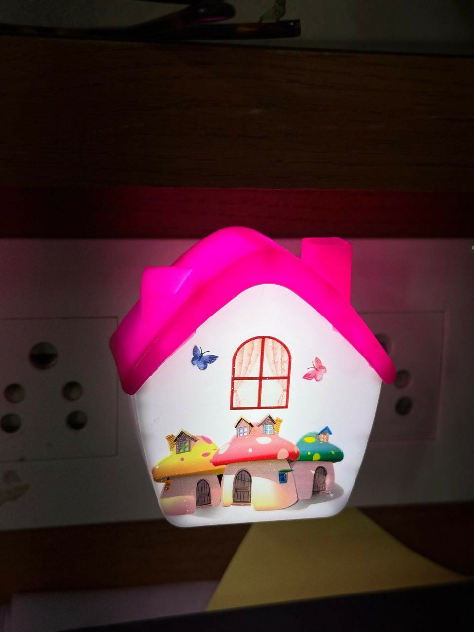 Plug-In LED Night Lamp for Kids Room | Cute House Shape Night Light