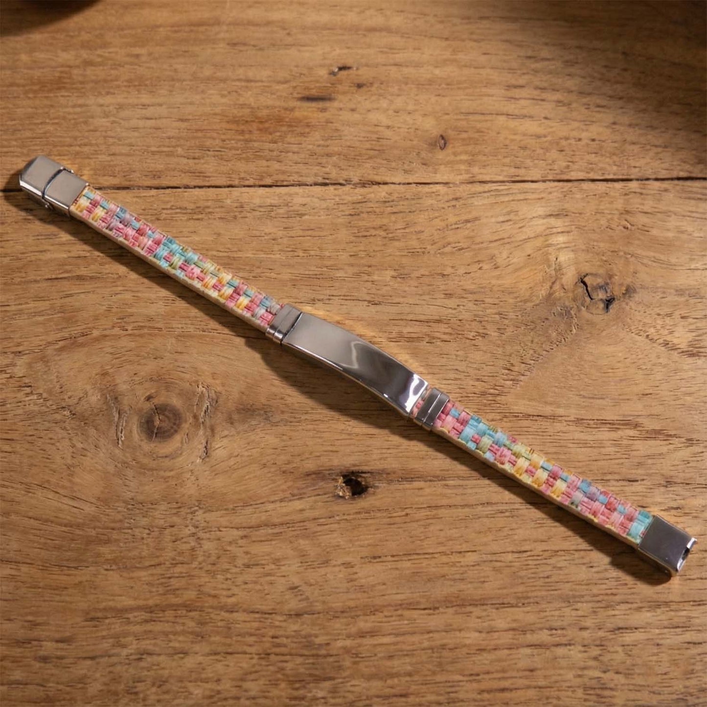 Custom Premium Fancy Wrist Bracelet with Multicolor Woven Design (1 Pc)