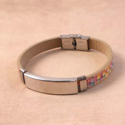 Premium Fancy Wrist Bracelet with Multicolor Woven Design (1 Pc)