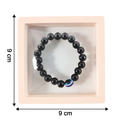 Elegant Dual-Tone Crystal Beaded Stretch Bracelet (1 Pc)