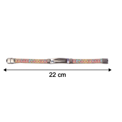 Custom Premium Fancy Wrist Bracelet with Multicolor Woven Design (1 Pc)