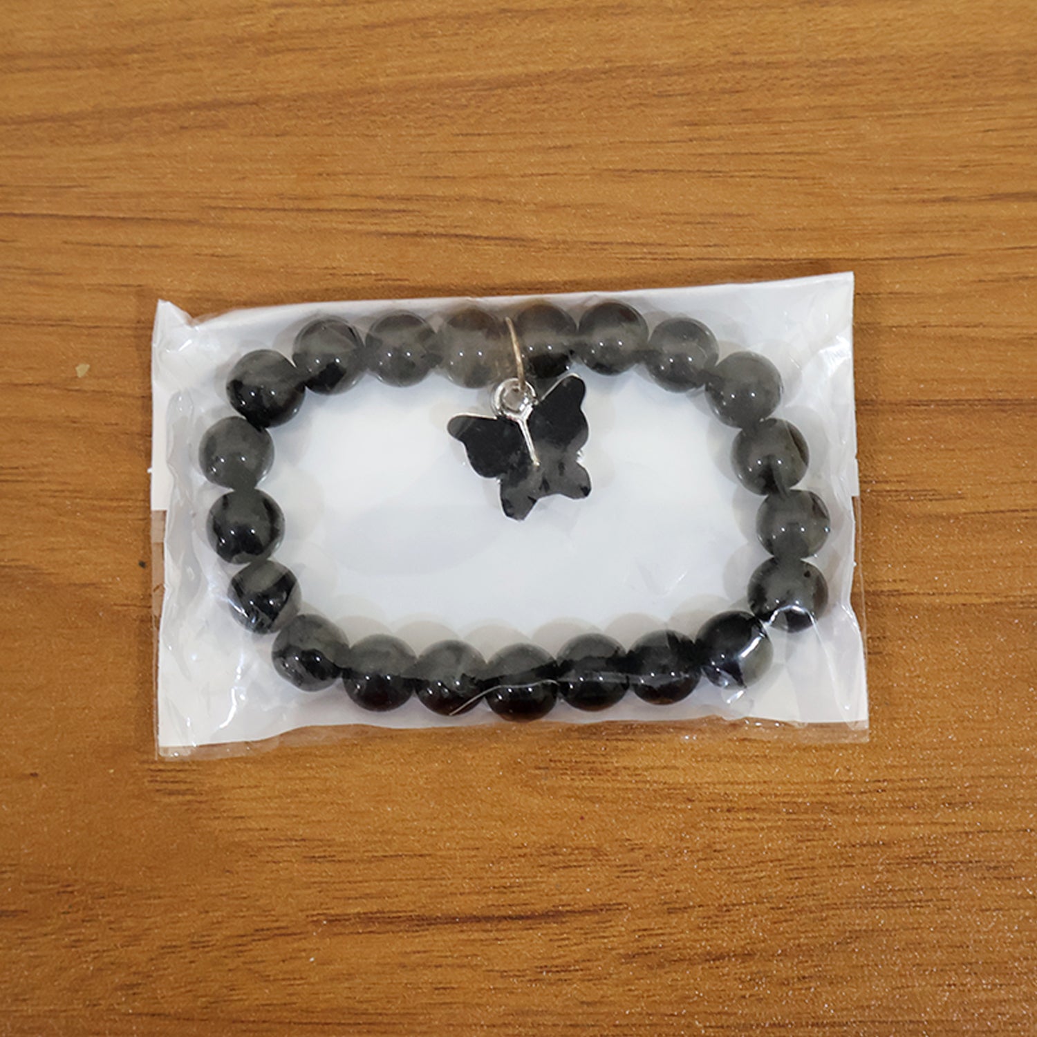 Black Beaded Fashion Bracelet (1 Pc)