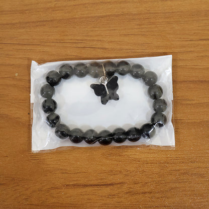 Black Beaded Fashion Bracelet (1 Pc)