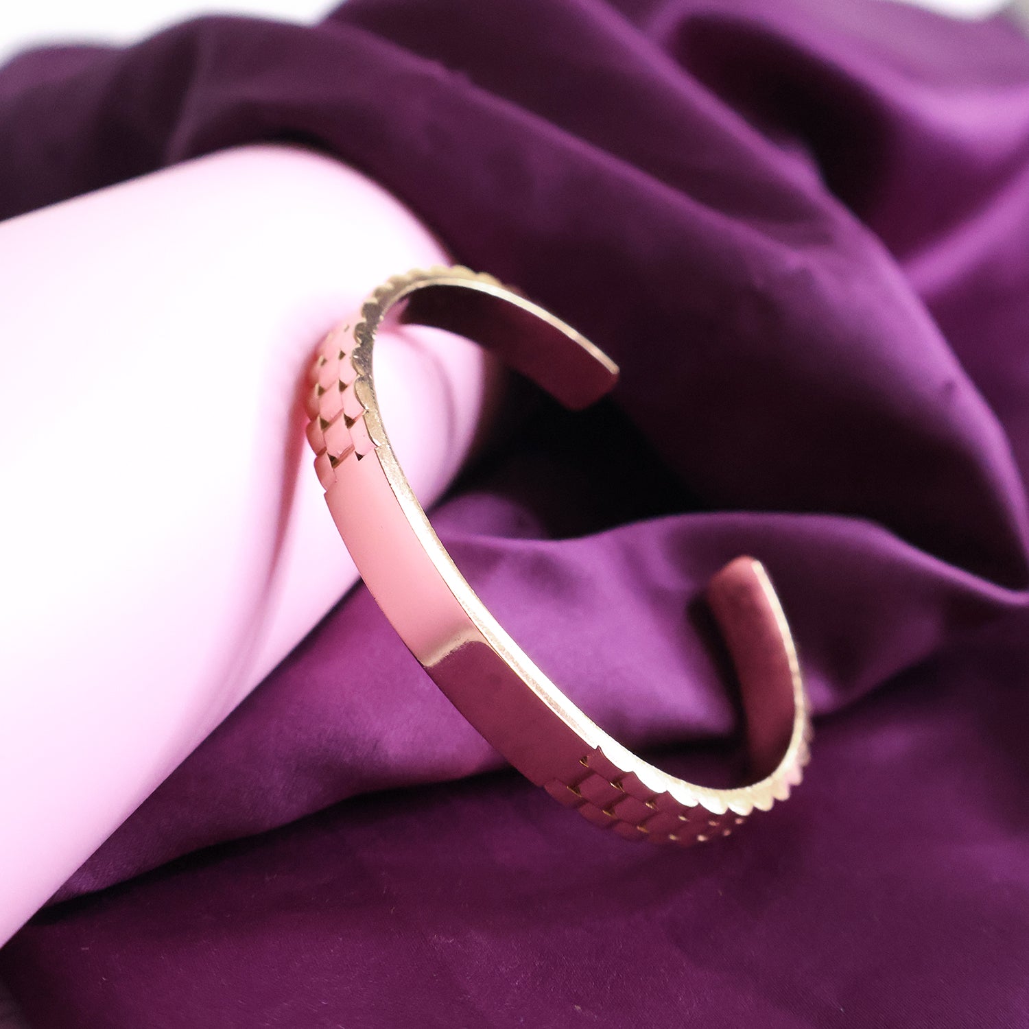 Custom Rose Gold-Plated Bracelet – Personalized Name Engraved Cuff Jewelry for Men & Women