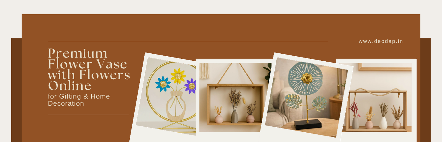 Premium Flower Vase with Flowers Online for Gifting & Home Decoration