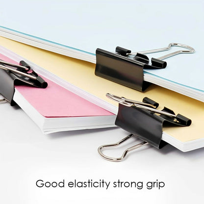 Heavy Duty Binder Clips Set with Strong Spring Grip for Office & School Use (51 mm, 12 Pieces)
