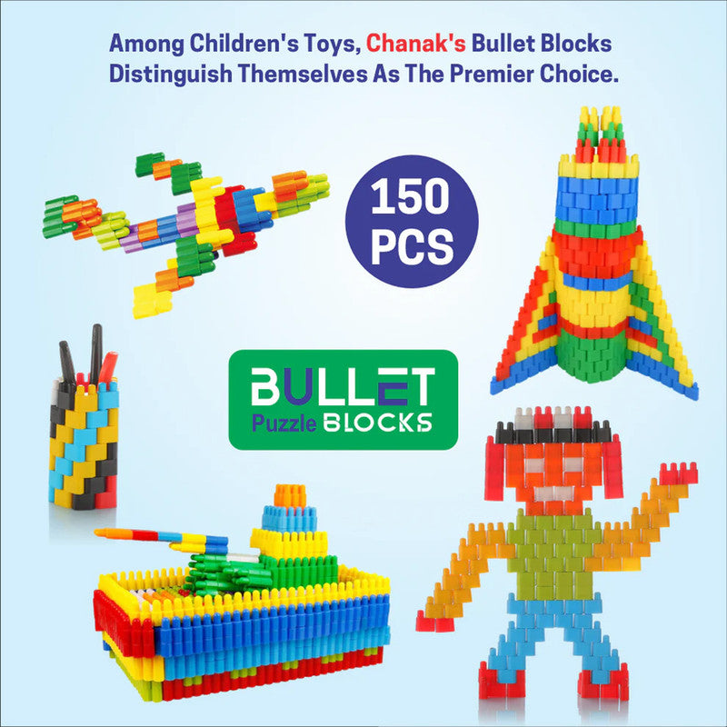 Aditi Bullet Puzzle Building Blocks | Creative Construction Toy Set for Kids