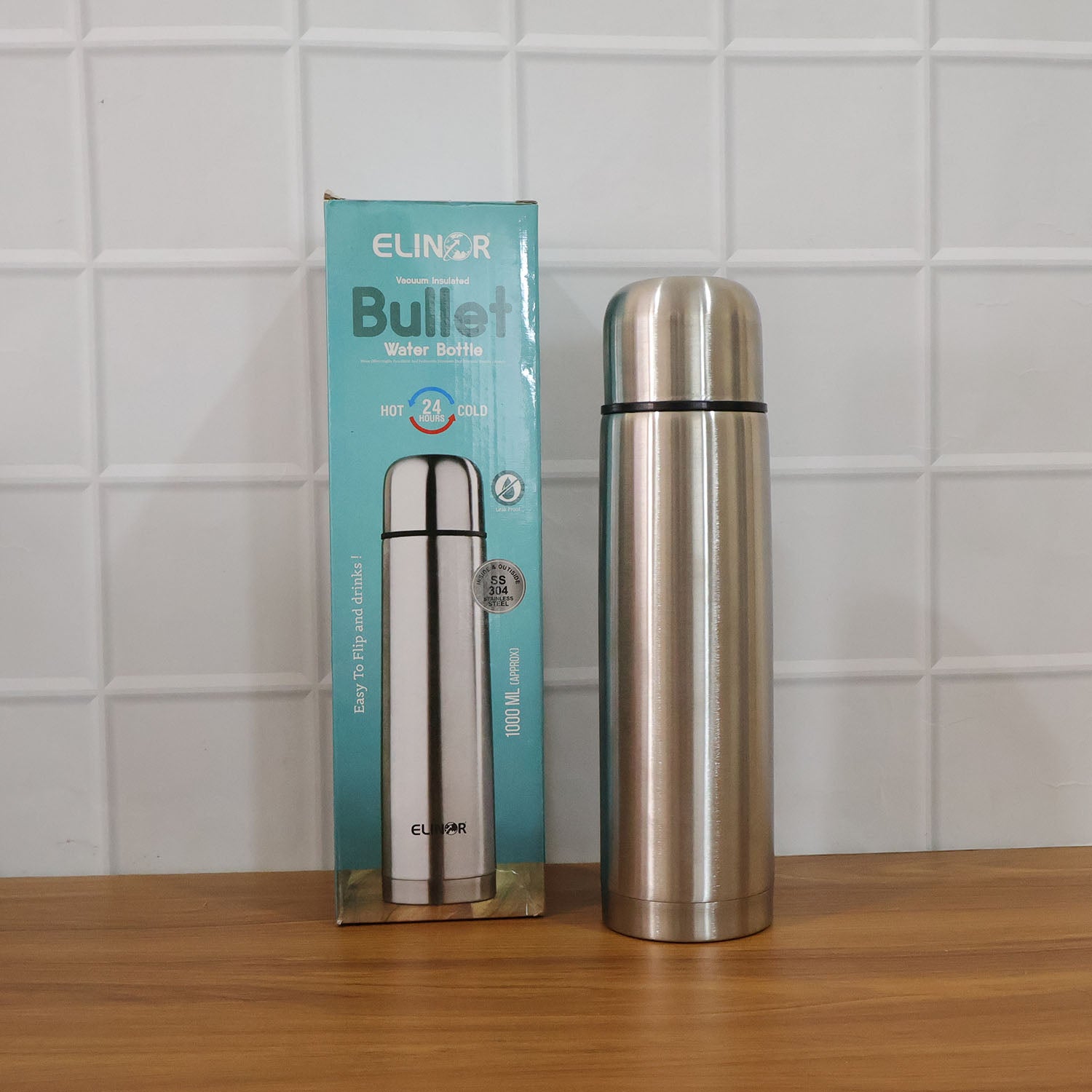 Bullet Style Stainless Steel Vacuum Insulated Water Bottle 1000ML