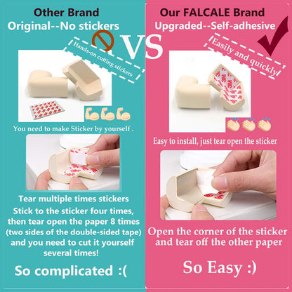 4 Pc Soft Foam Table Corner Protectors Set with Safety Tape