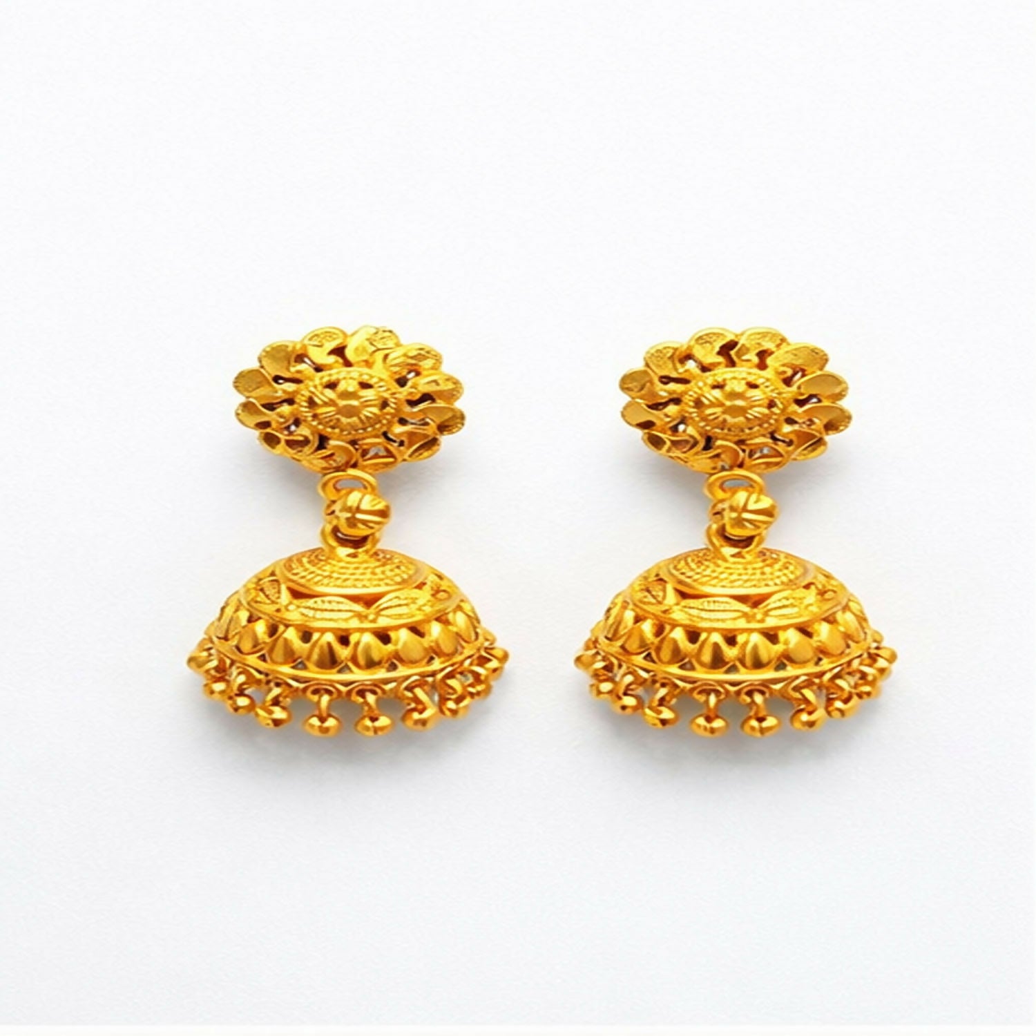 Traditional Gold Plated Jhumka Earrings for Women